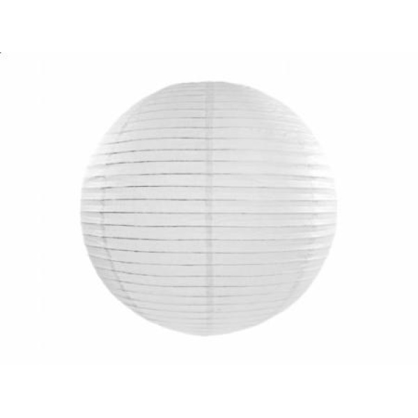 Lampión dekoračný guľa biely, 25cm