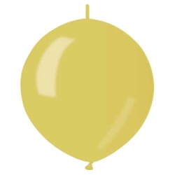 Balón metalický do girlandy žltý, 32cm, 1ks